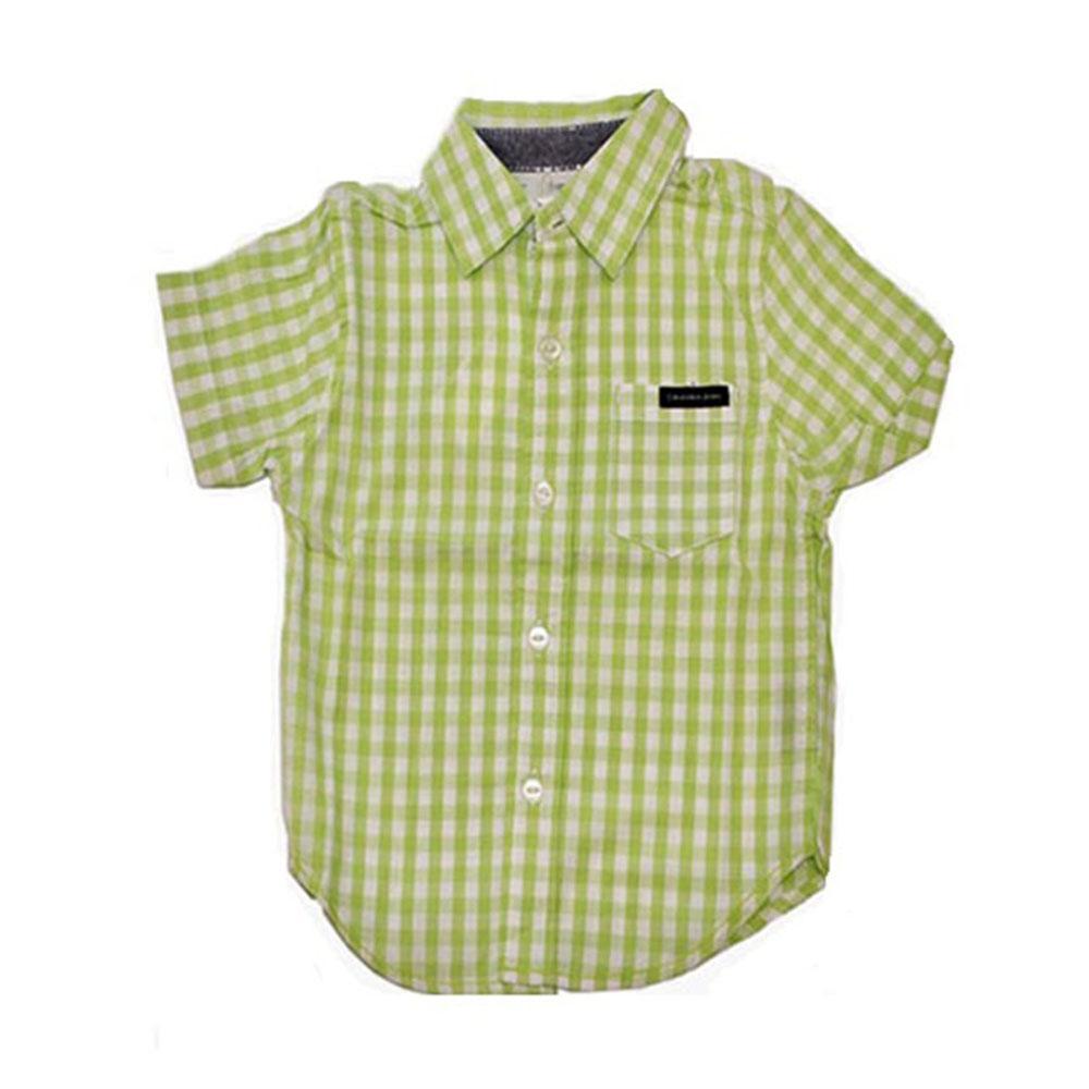Camisa Calvin Klein Baby Xadrez Verde